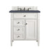 Brittany 30" Single Bathroom Vanity in Bright White Single Bathroom Vanity James Martin Vanities Eternal Marfil Quartz 