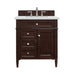 Brittany 30" Single Bathroom Vanity in Burnished Mahogany Single Bathroom Vanity James Martin Vanities Lime Delight Quartz 