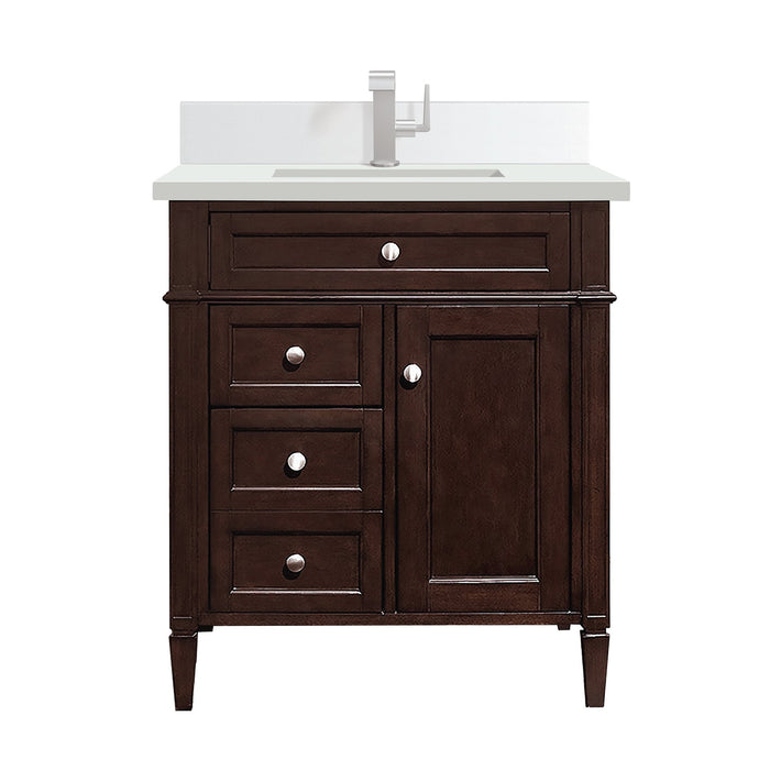 Brittany 30" Single Bathroom Vanity in Burnished Mahogany