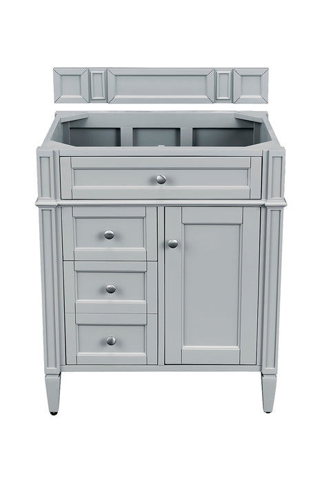 Brittany 30" Single Bathroom Vanity in Urban Gray Single Bathroom Vanity James Martin Vanities Eternal Jasmine Pearl Quartz 