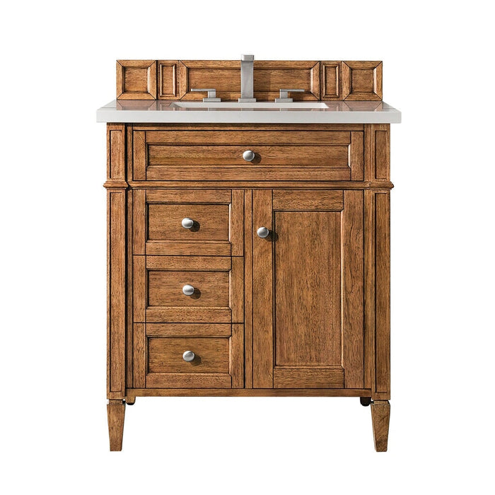 Brittany 30" Single Vanity Cabinet in Saddle Brown