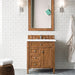 Brittany 30" Single Vanity Cabinet in Saddle Brown Single Bathroom Vanity James Martin Vanities Select Your Top 