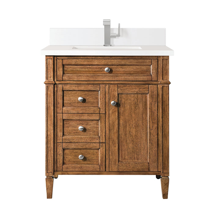 Brittany 30" Single Vanity Cabinet in Saddle Brown