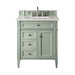 Brittany 30" Single Vanity Cabinet, Sage Green Single Bathroom Vanity James Martin Vanities Eternal Marfil Quartz 