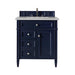 Brittany 30" Single Vanity in Victory Blue Single Bathroom Vanity James Martin Vanities Ethereal Noctis Quartz 