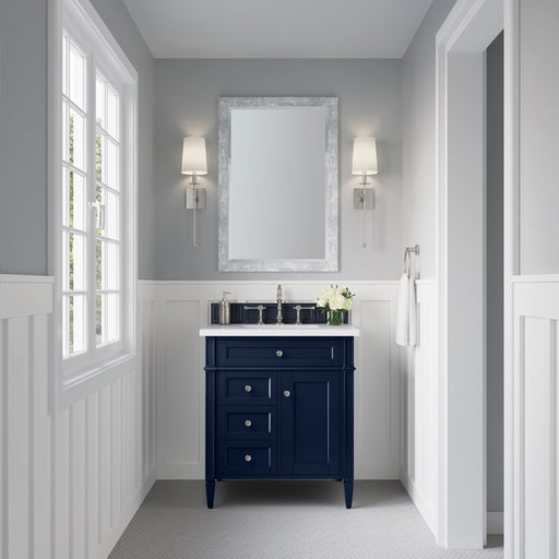 Brittany 30" Single Vanity in Victory Blue Single Bathroom Vanity James Martin Vanities Select Your Top 