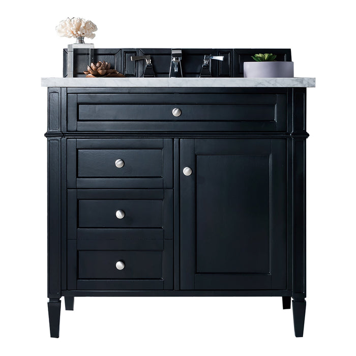 Brittany 36" Single Bathroom Vanity in Black Onyx