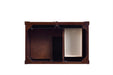 Brittany 36" Single Bathroom Vanity in Burnished Mahogany Single Bathroom Vanity James Martin Vanities Ethereal Noctis Quartz 