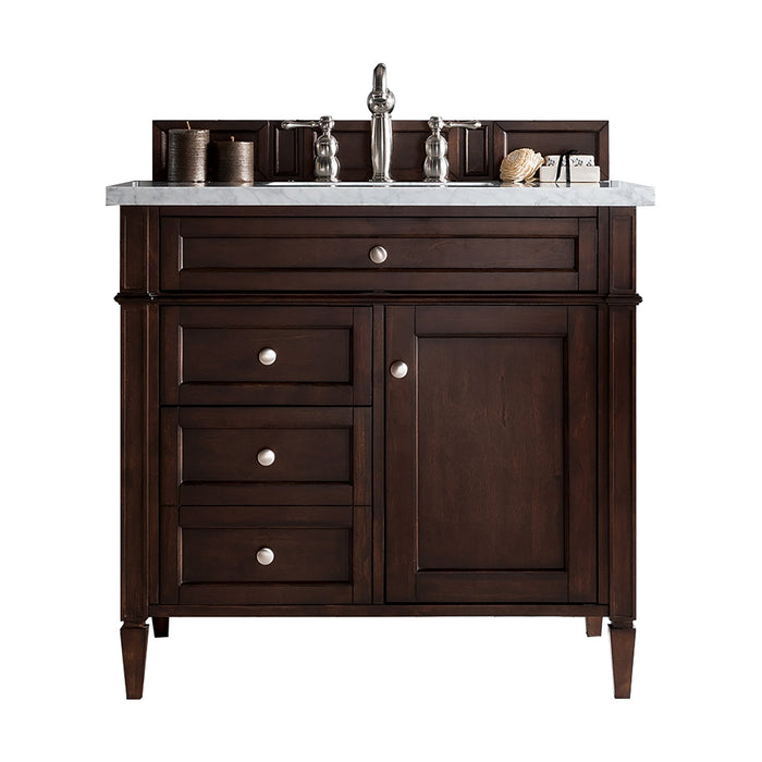 Brittany 36" Single Bathroom Vanity in Burnished Mahogany