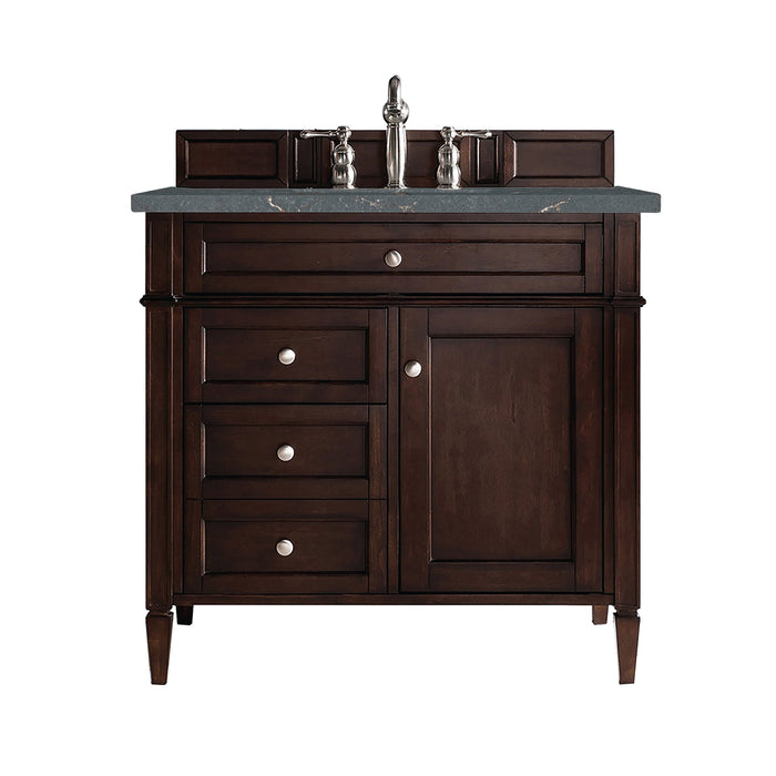 Brittany 36" Single Bathroom Vanity in Burnished Mahogany