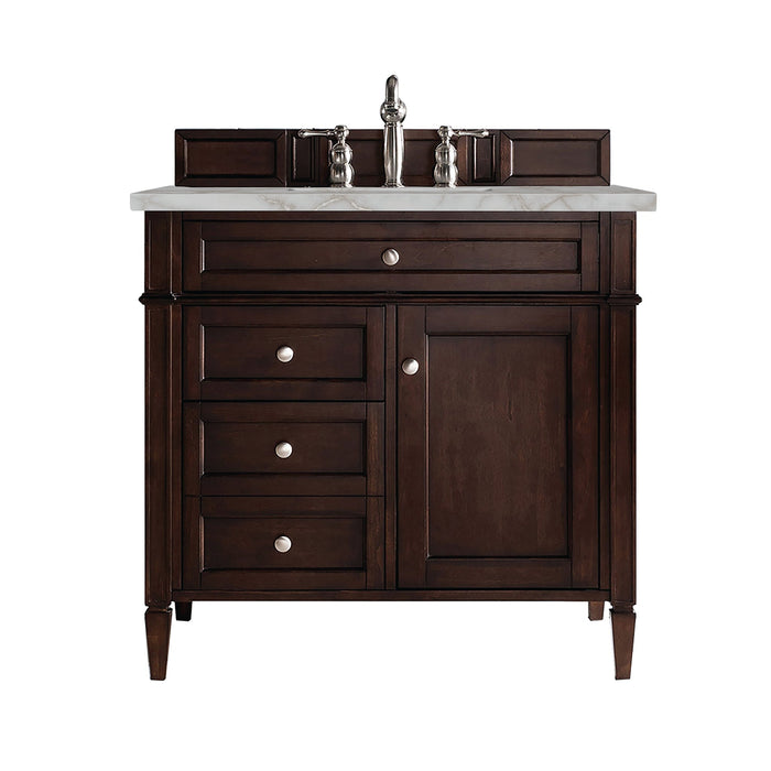 Brittany 36" Single Bathroom Vanity in Burnished Mahogany