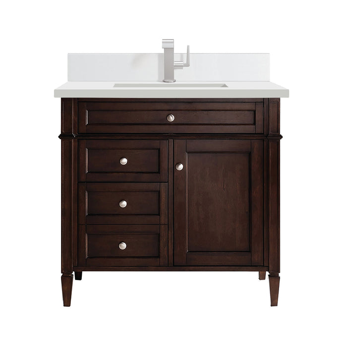 Brittany 36" Single Bathroom Vanity in Burnished Mahogany