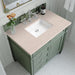 Brittany 36" Single Bathroom Vanity in Smokey Celadon Single Bathroom Vanity James Martin Vanities Victorian Silver Quartz 