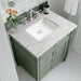 Brittany 36" Single Bathroom Vanity in Smokey Celadon Single Bathroom Vanity James Martin Vanities White Zeus Quartz 