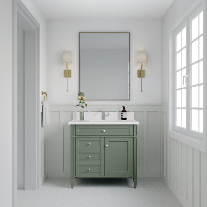 Brittany 36" Single Bathroom Vanity in Smokey Celadon