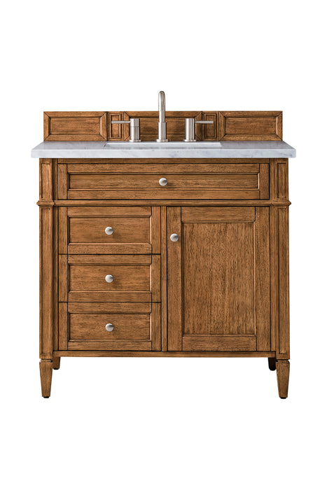 Brittany 36" Single Vanity Cabinet in Saddle Brown