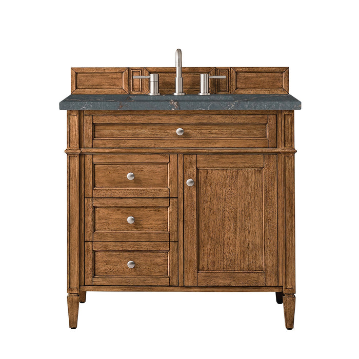 Brittany 36" Single Vanity Cabinet in Saddle Brown