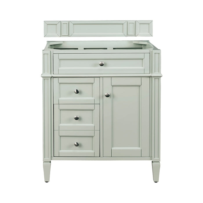 Brittany 36" Single Vanity Cabinet in Sage Green Single Bathroom Vanity James Martin Vanities Charcoal Soapstone Quartz 