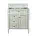 Brittany 36" Single Vanity Cabinet in Sage Green Single Bathroom Vanity James Martin Vanities Charcoal Soapstone Quartz 