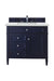 Brittany 36" Single Vanity in Victory Blue Single Bathroom Vanity James Martin Vanities White Zeus Quartz 