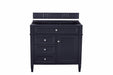 Brittany 36" Single Vanity in Victory Blue Single Bathroom Vanity James Martin Vanities Charcoal Soapstone Quartz 