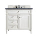 Brittany 36"Single Bathroom Vanity in Bright White Single Bathroom Vanity James Martin Vanities Eternal Marfil Quartz 