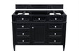 Brittany 48" Single Bathroom Vanity in Black Onyx Single Bathroom Vanity James Martin Vanities Charcoal Soapstone Quartz 