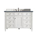 Brittany 48" Single Bathroom Vanity in Bright White Single Bathroom Vanity James Martin Vanities Lime Delight Quartz 