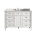 Brittany 48" Single Bathroom Vanity in Bright White Single Bathroom Vanity James Martin Vanities Eternal Serena Quartz 