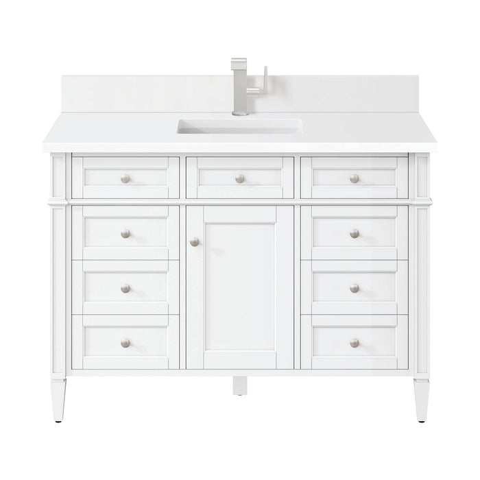 Brittany 48" Single Bathroom Vanity in Bright White