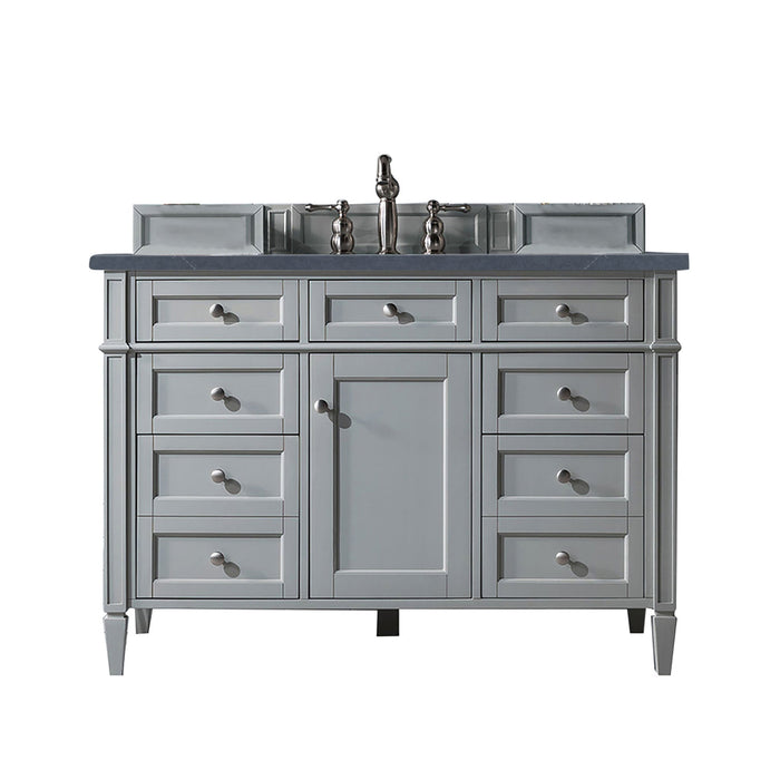 Brittany 48" Single Bathroom Vanity in Urban Gray Single Bathroom Vanity James Martin Vanities Eternal Marfil Quartz 