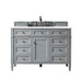 Brittany 48" Single Bathroom Vanity in Urban Gray Single Bathroom Vanity James Martin Vanities Eternal Serena Quartz 