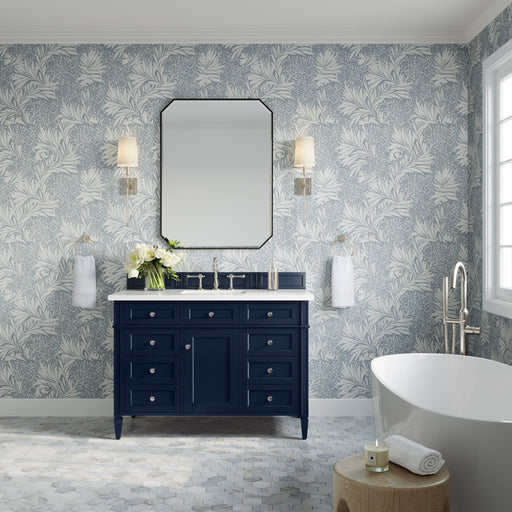 Brittany 48" Single Bathroom Vanity in Victory Blue Single Bathroom Vanity James Martin Vanities Select Your Top 