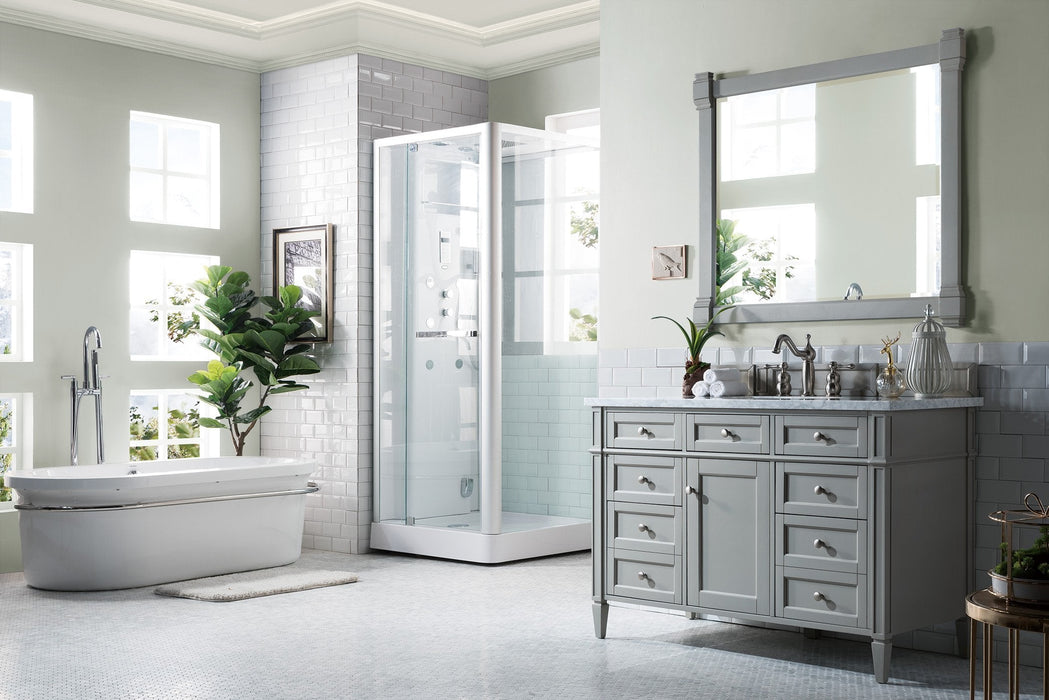 Brittany 48" Single Bathroom Vanity in Urban Gray Single Bathroom Vanity James Martin Vanities Arctic Fall Solid Surface 