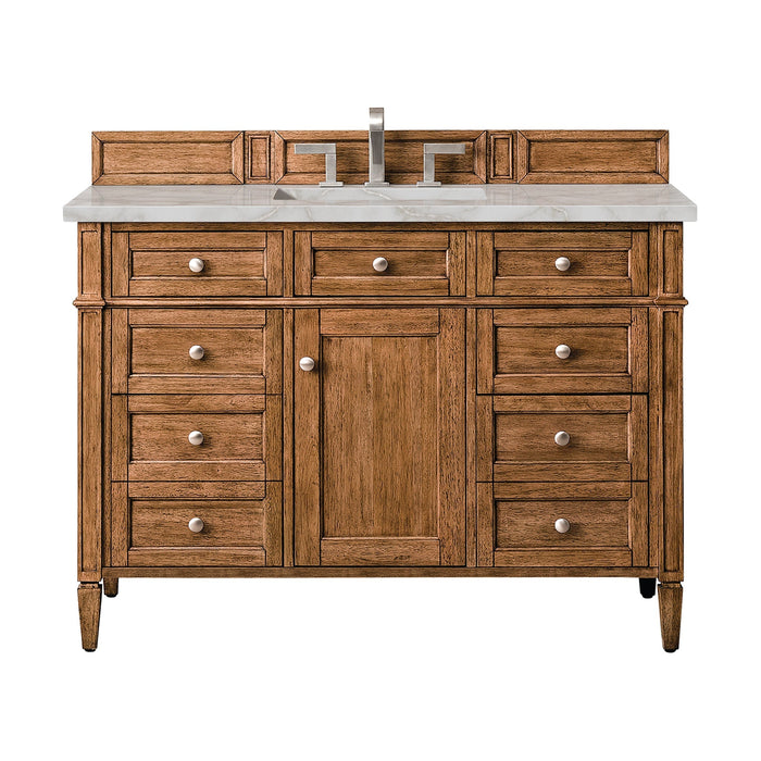 Brittany 48" Single Vanity Cabinet in Saddle Brown