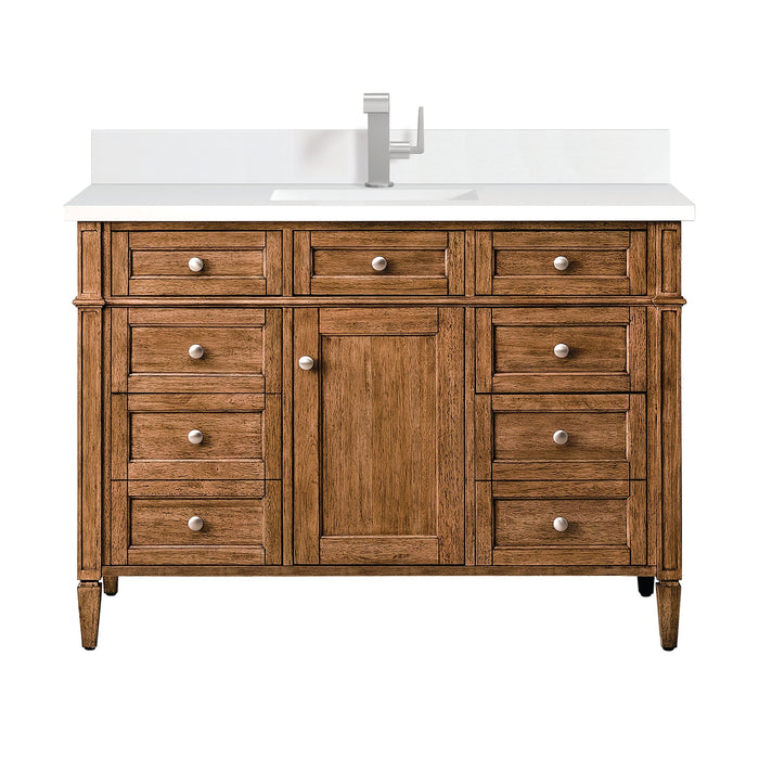 Brittany 48" Single Vanity Cabinet in Saddle Brown