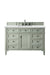 Brittany 48" Single Vanity Cabinet in Sage Green Single Bathroom Vanity James Martin Vanities White Zeus Quartz 