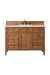 Brittany 48" Single Vanity Cabinet in Saddle Brown Single Bathroom Vanity James Martin Vanities Parisien Bleu Quartz 