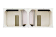 Brittany 60" Double Bathroom Vanity in Bright White Double bathroom Vanity James Martin Vanities Eternal Serena Quartz 