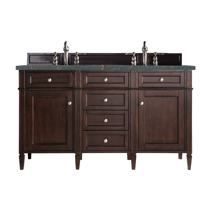 Brittany 60" Double Bathroom Vanity in Burnished Mahogany