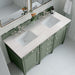 Brittany 60" Double Bathroom Vanity in Smokey Celadon Double bathroom Vanity James Martin Vanities Carrara White Marble 