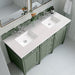 Brittany 60" Double Bathroom Vanity in Smokey Celadon Double bathroom Vanity James Martin Vanities Eternal Marfil Quartz 