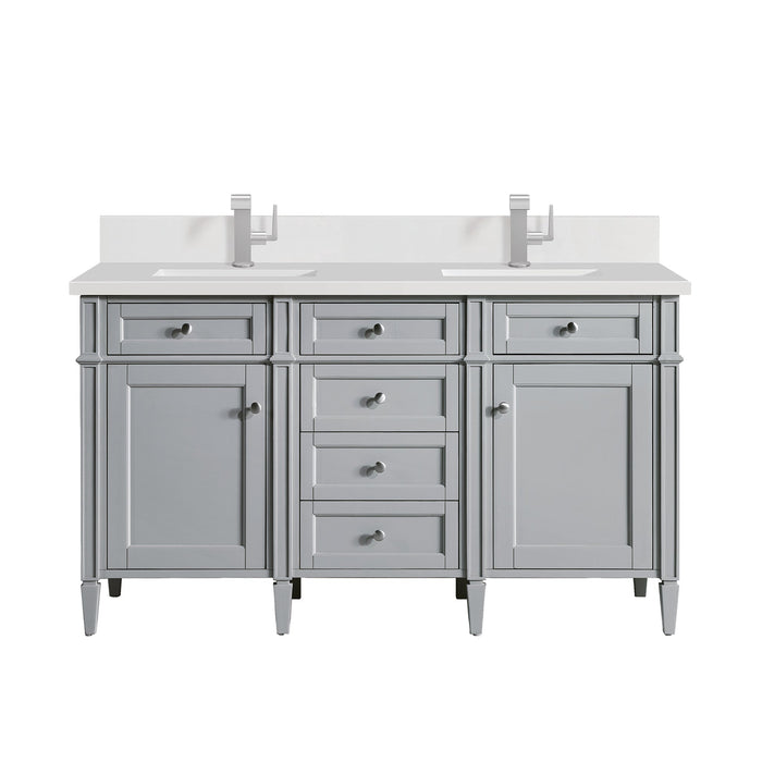 Brittany 60" Double Bathroom Vanity in Urban Gray