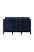 Brittany 60" Double Bathroom Vanity in Victory Blue Double bathroom Vanity James Martin Vanities Ethereal Noctis Quartz 