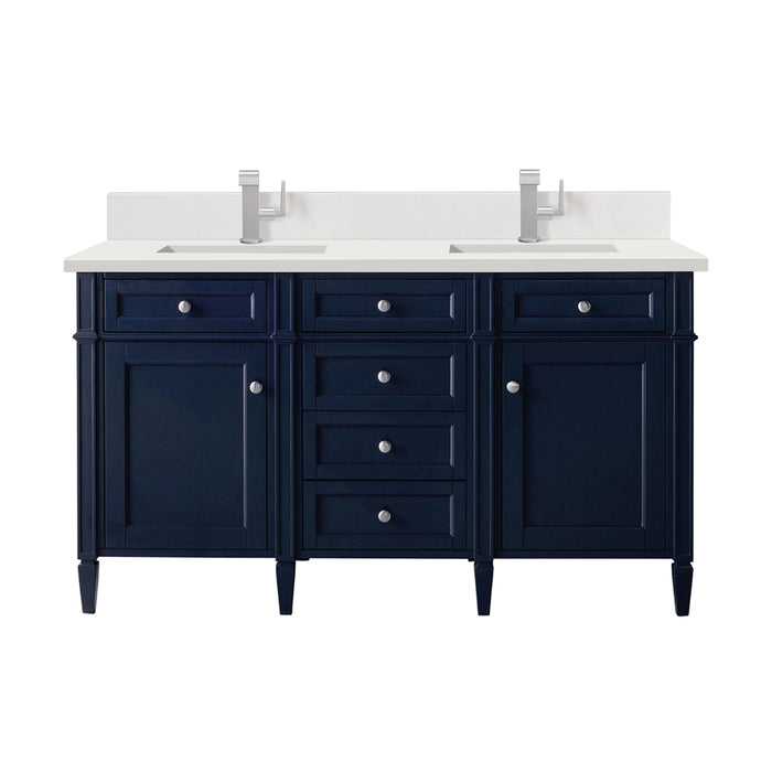 Brittany 60" Double Bathroom Vanity in Victory Blue