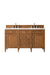 Brittany 60" Double Vanity Cabinet in Saddle Brown Double Bathroom Vanity James Martin Vanities Eternal Marfil Quartz 