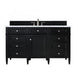 Brittany 60" Single Bathroom Vanity in Black Onyx Single Bathroom Vanity James Martin Vanities Ethereal Noctis Quartz 