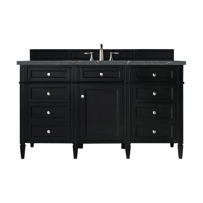 Brittany 60" Single Bathroom Vanity in Black Onyx