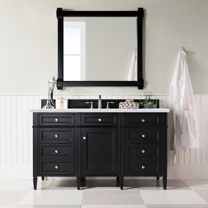 Brittany 60" Single Bathroom Vanity in Black Onyx Single Bathroom Vanity James Martin Vanities Select Your Top 