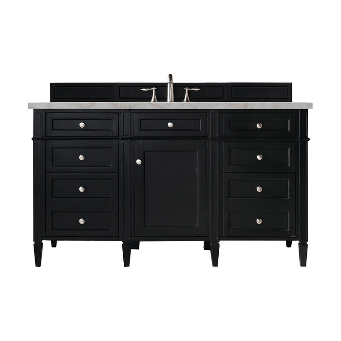 Brittany 60" Single Bathroom Vanity in Black Onyx